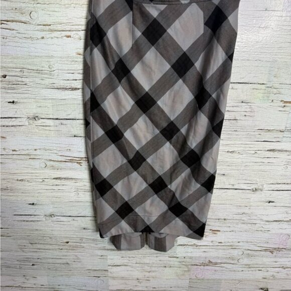 Free People Black Midi Pencil Skirt plaid size 2 - Picture 3 of 7
